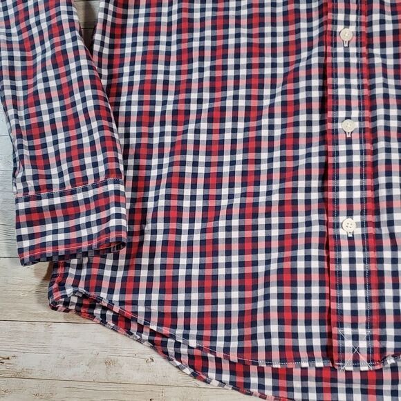 Jack Spade NYC Red Blue White Plaid Long Sleeve Button Down‎ Shirt Mens L - Picture 5 of 8